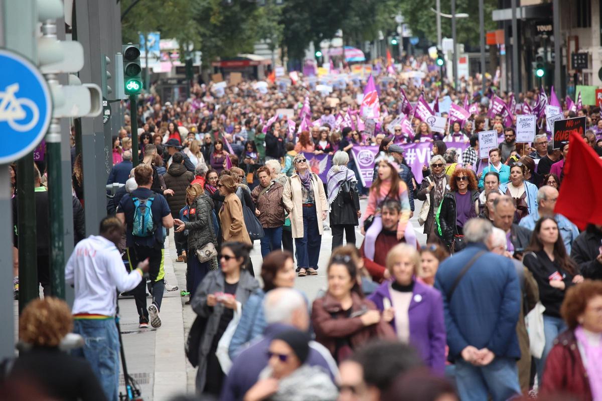 Las imágenes de la manifestación del 8M en Murcia Las imágenes de la manifestación del 8M en Murcia
