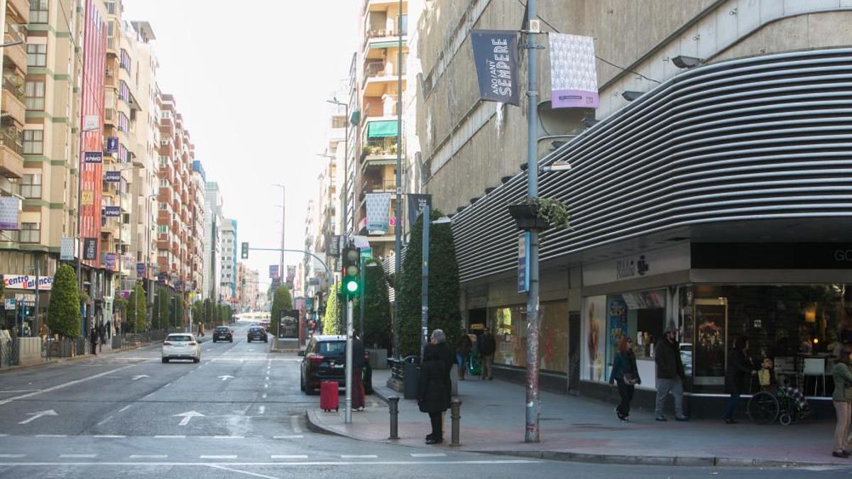 Avenida Maisonnave de Alicante, en una imagen de archivo.
