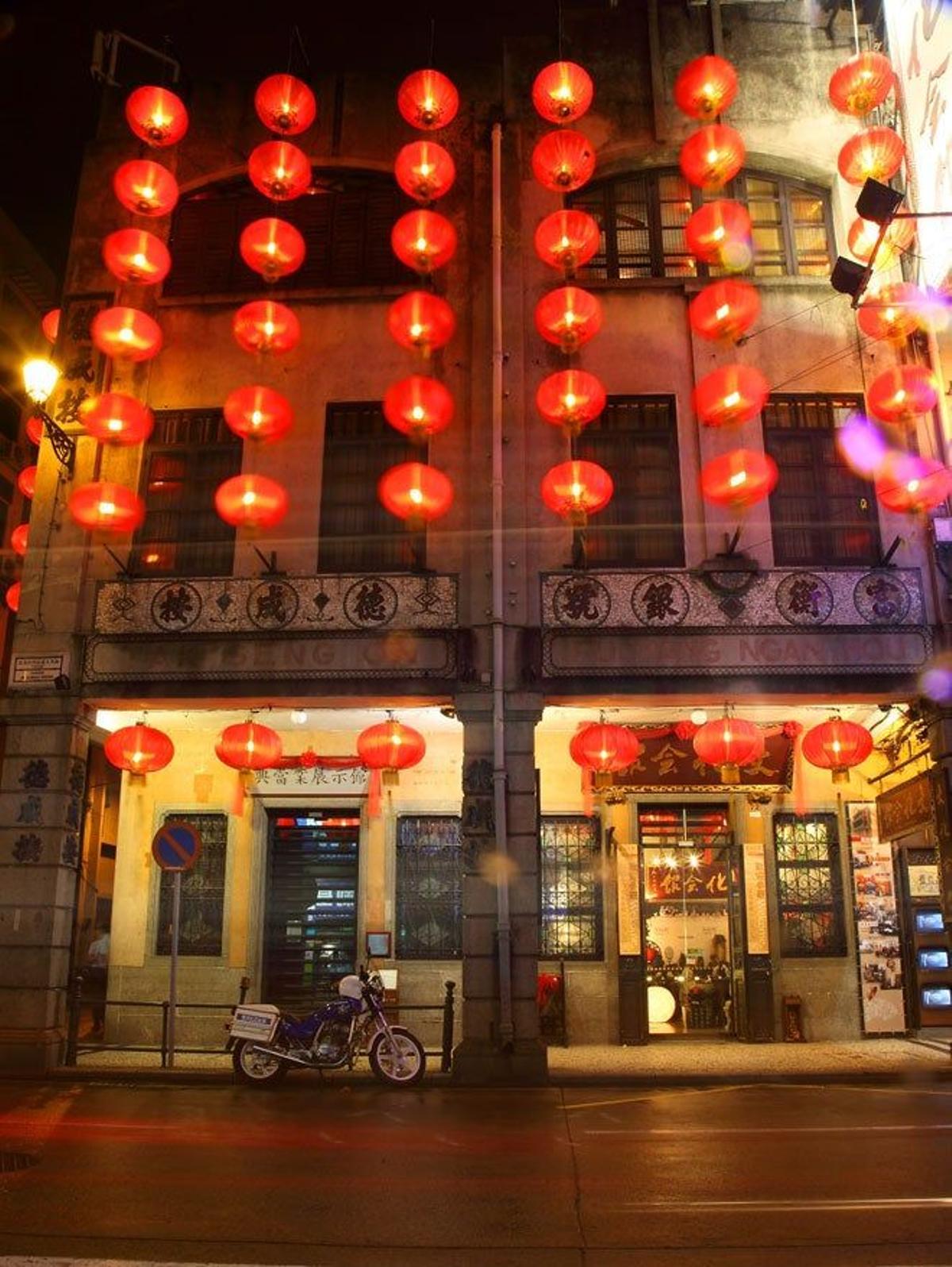Casa de té en el centro histórico de Macao.