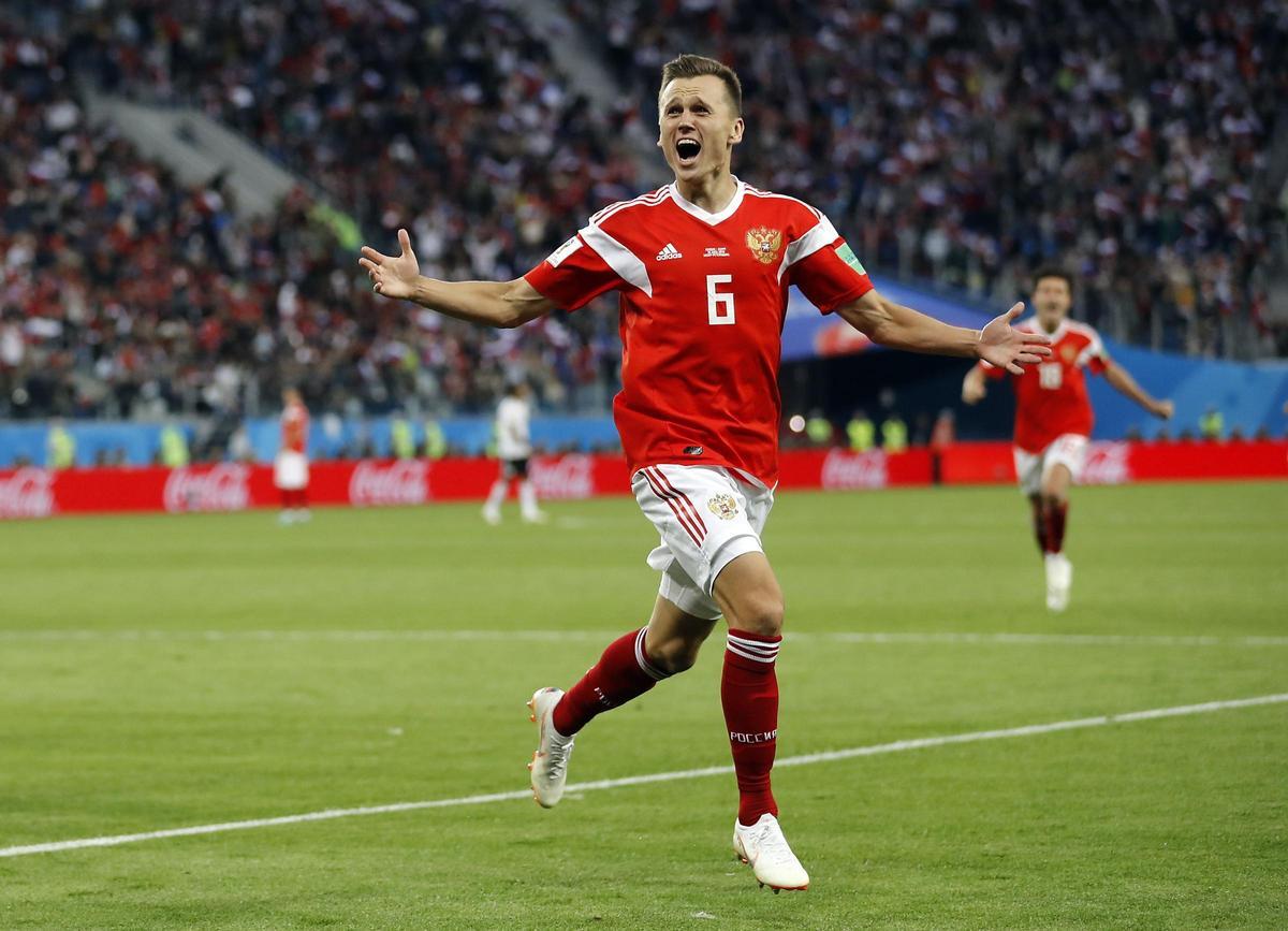 Cheryshev con Rusia en 2018.