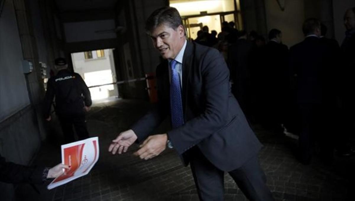 Antoni Cañete, presidente de la Plataforma de Morosidad, ayer.