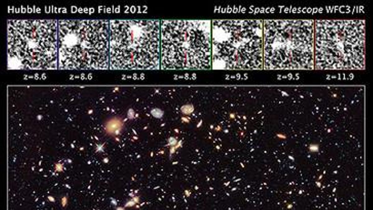 Imagen de nuevas galaxias descubiertas por el 'Hubble'