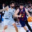 Ricky Rubio y Darío Brizuela, en el Barça - Joventut de la primera vuelta