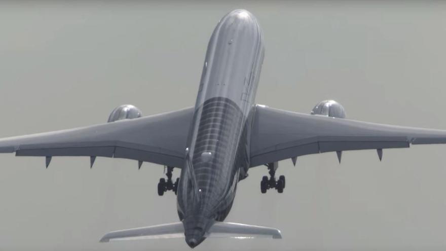 VÍDEO | L&#039;impressionant enlairament vertical d&#039;un Airbus A350