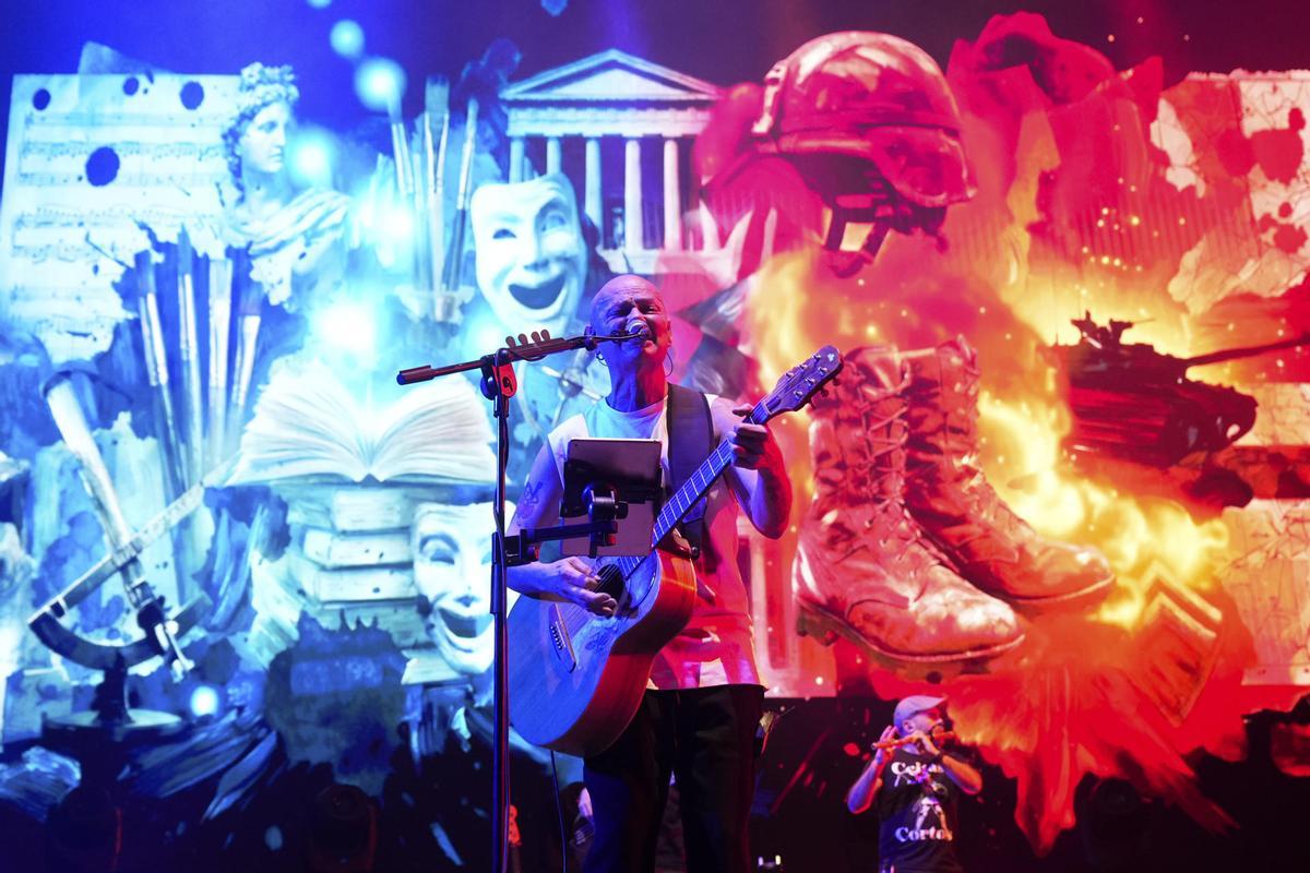 Celtas Cortos en el concierto que ofreció en Madrid en esta gira.