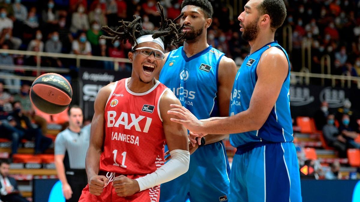 Moneke, durante un partido con el Baxi Manresa