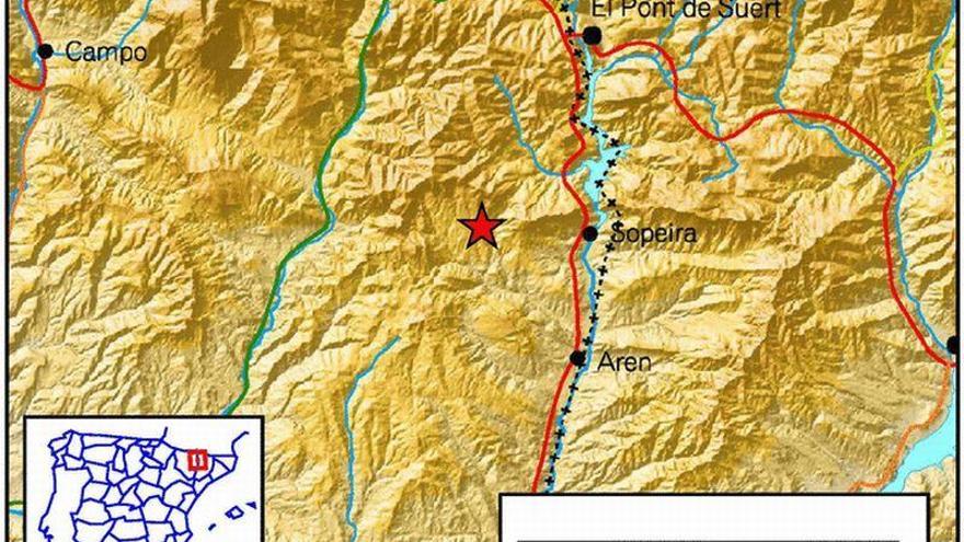 Registrado un terremoto de magnitud 3,7 entre Huesca y Lérida