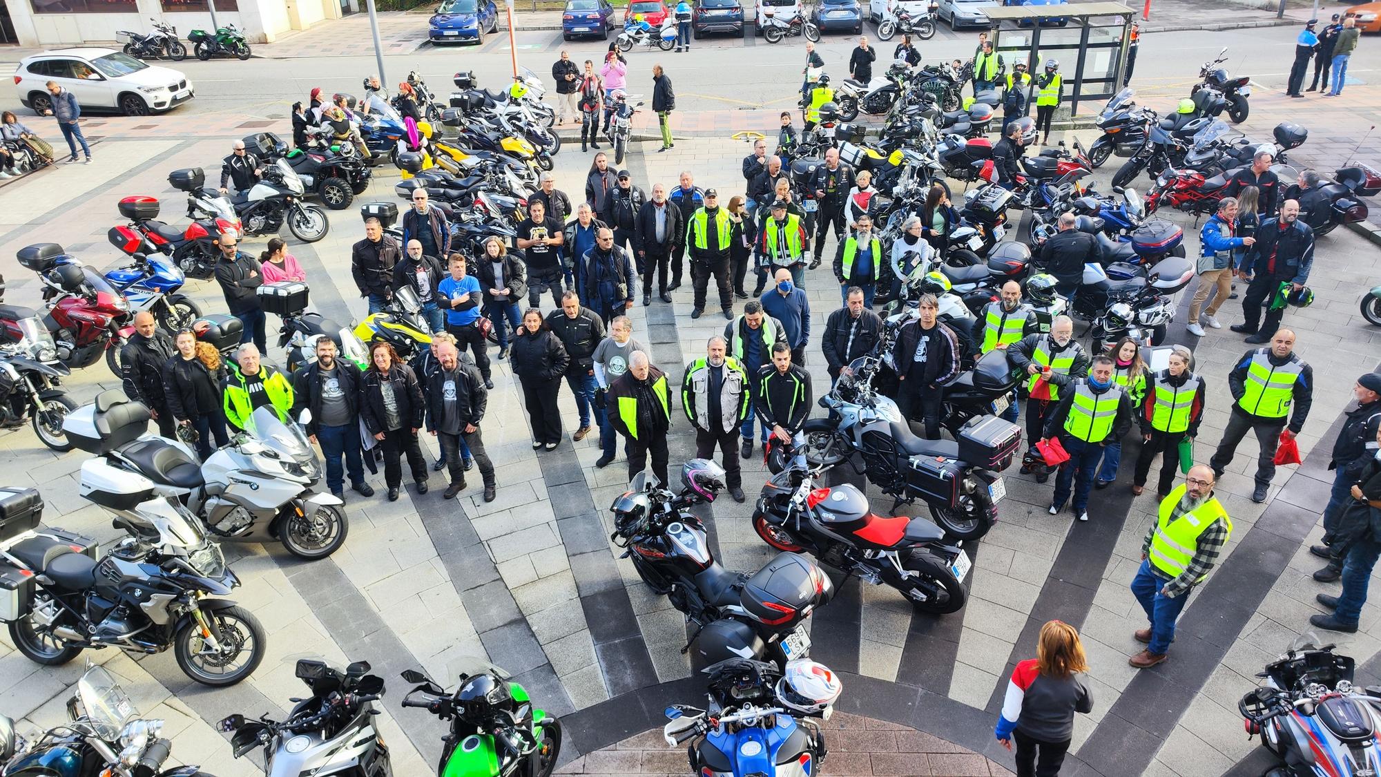 La ruta motera contra la violencia de género, en imágenes.