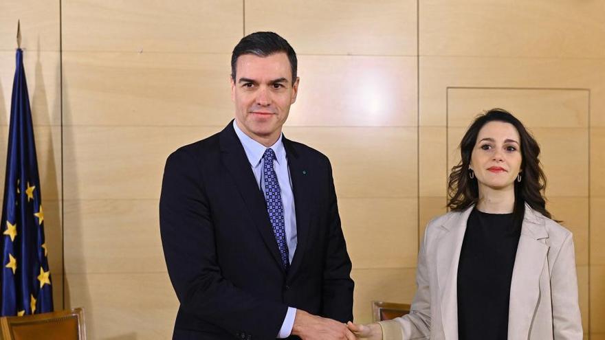 Pedro Sánchez e Inés Arrimadas