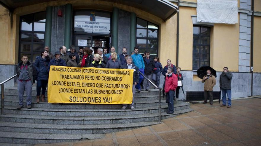 Una protesta de trabajadores de Alacena en 2013.