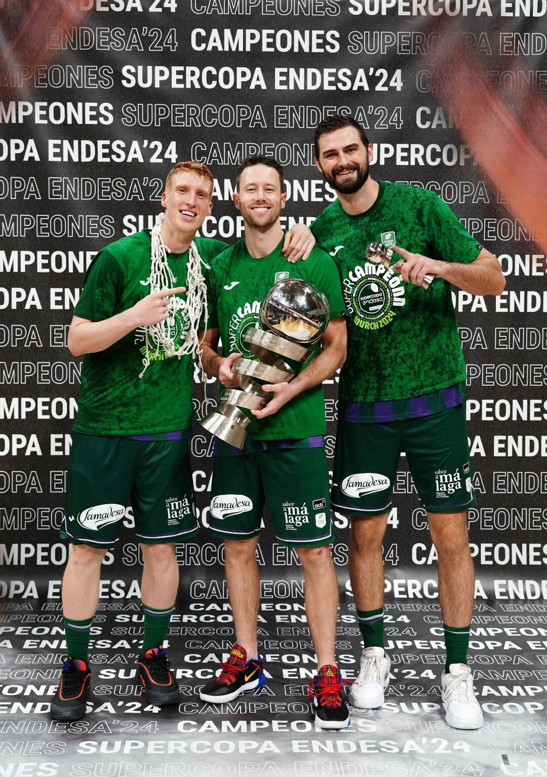 Sesión de fotos al Unicaja como campeón de la Supercopa de España 2024, tras derrotar al Real Madrid