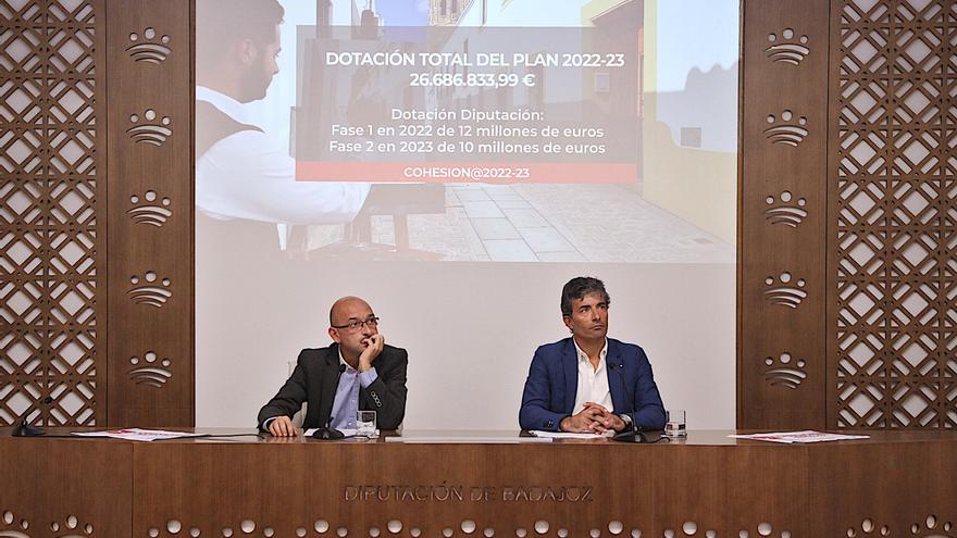 La Diputación de Badajoz destina 26,6 millones de euros para el Plan Cohesion@