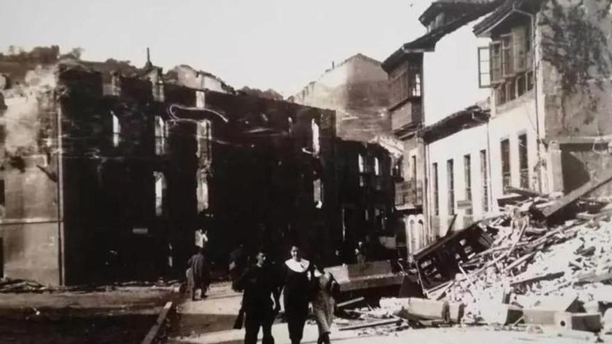 Cangues d’Onís, tras los bombardeos de la Legión Condor durante la Guerra Civil.
