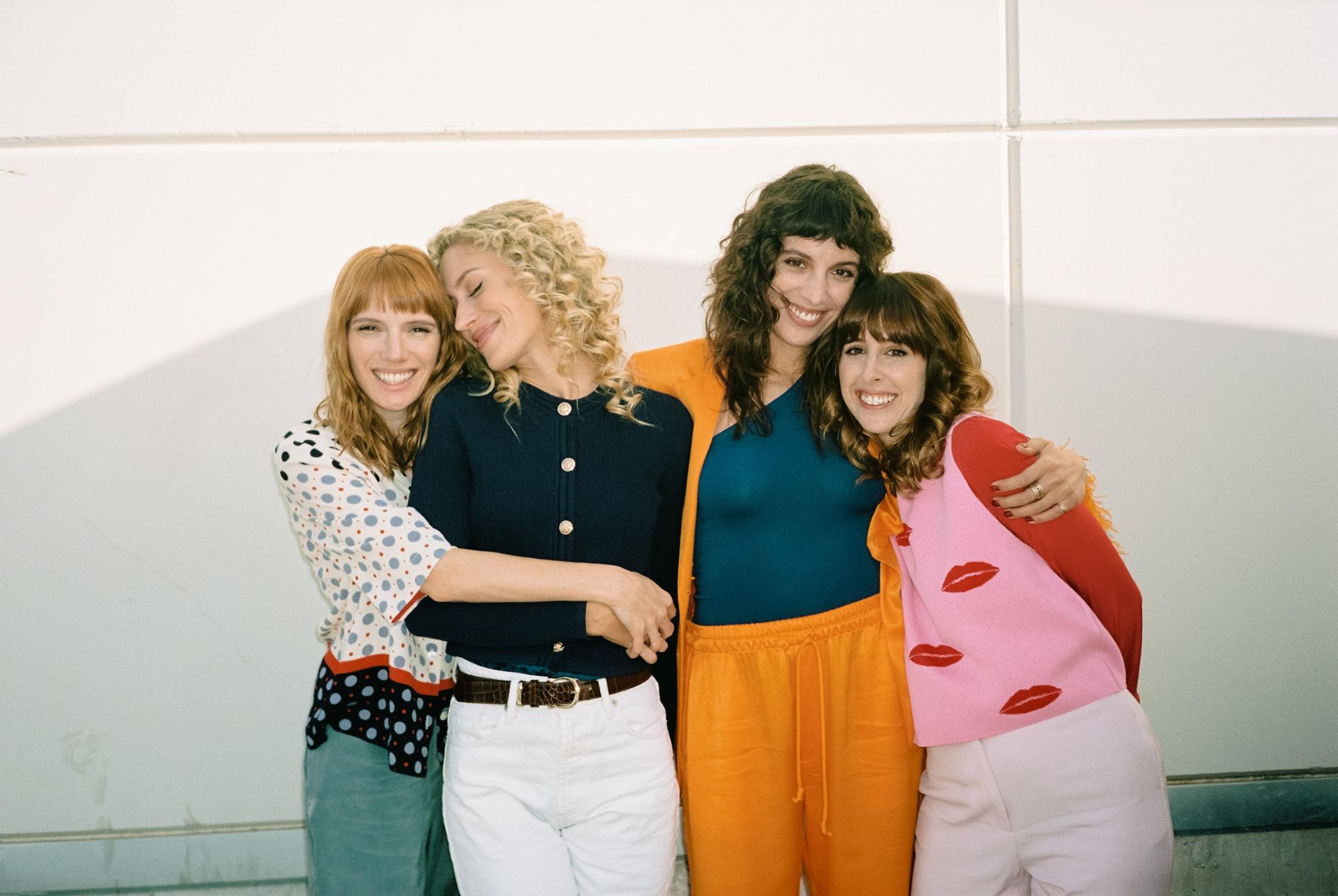 VALERIA (L to R) DIANA GOMEZ as VALERIA, TERESA RIOTT as NEREA, SILMA LóPEZ as LOLA, PAULA MALíA as CARMEN in ANALOG PHOTO of VALERIA. Cr. FELIPE HERNÁNDEZ/NETFLIX © 2022