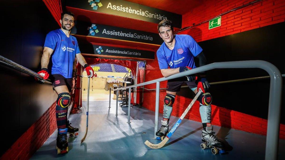 Joao Rodrigues y Pablo Álvarez, en el túnel del Palau