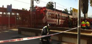 El tren accidentat a Mataró.