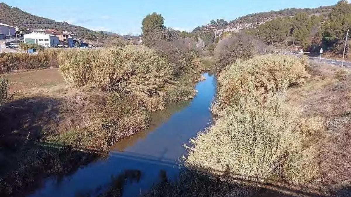 Río Cardener a su paso por Callús (Barcelona).