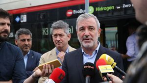 El alcalde de Barcelona, Jaume Collboni, este lunes.