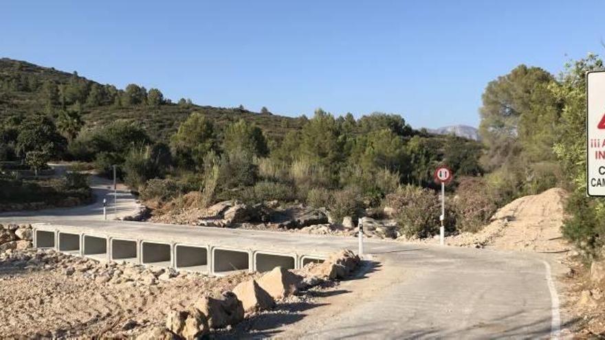 Un nuevo puente evitará que vecinos de Llíber se queden aislados por las crecidas del Gorgos