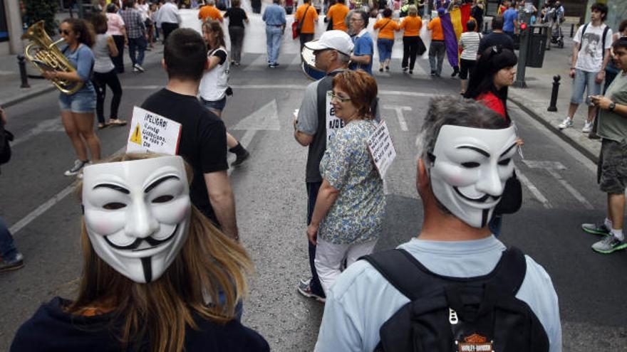 Manifestación del 15M del pasado sábado en Valencia.