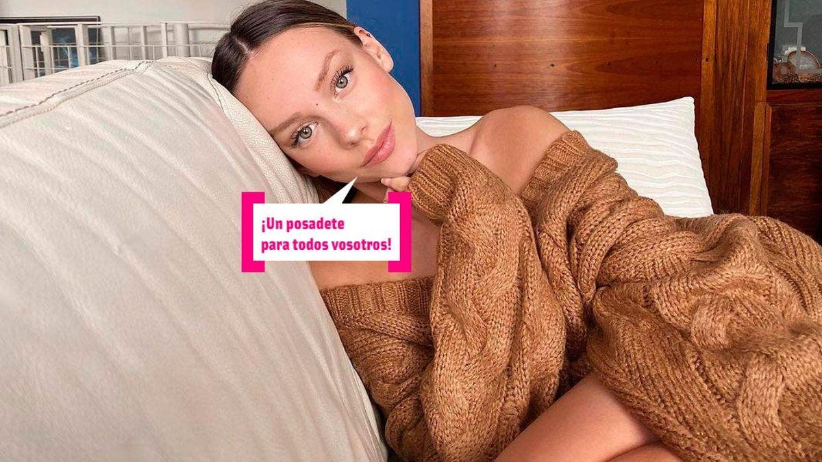 Ester Expósito posando para su cuenta de Instagram con Jersey oversize
