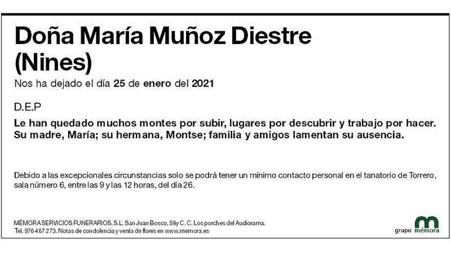 Doña María Muñoz Diestre (Nines)