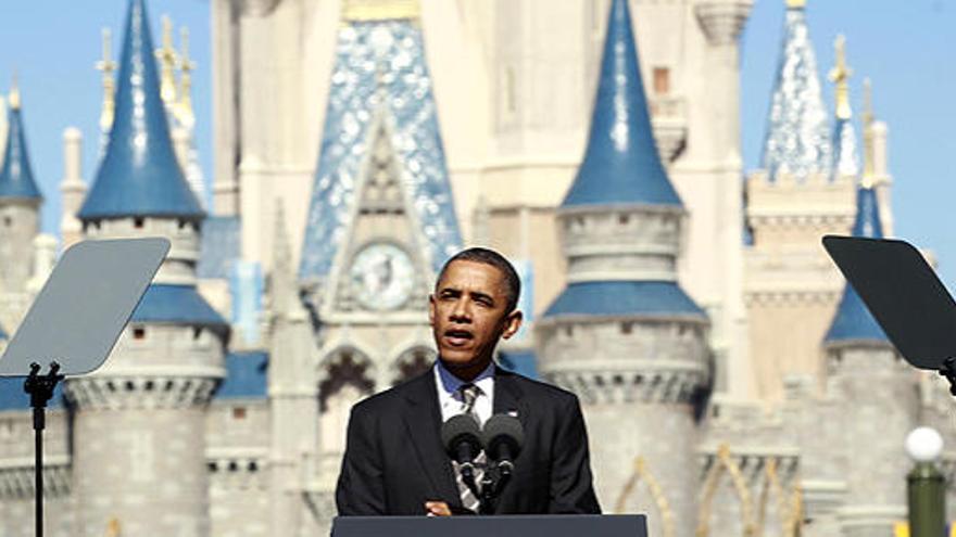 Barack Obama, en Disneylandia.