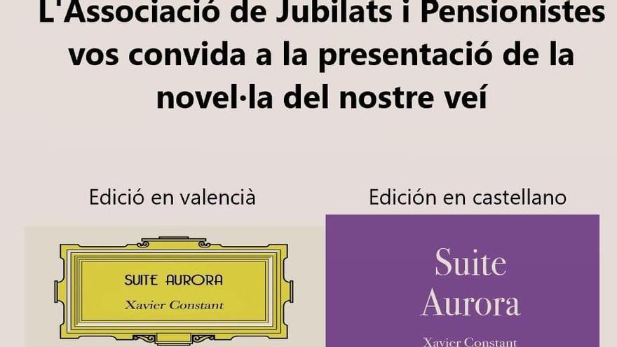 El historiador Xavi Constant presenta su novela “Suite Aurora” en Bellús