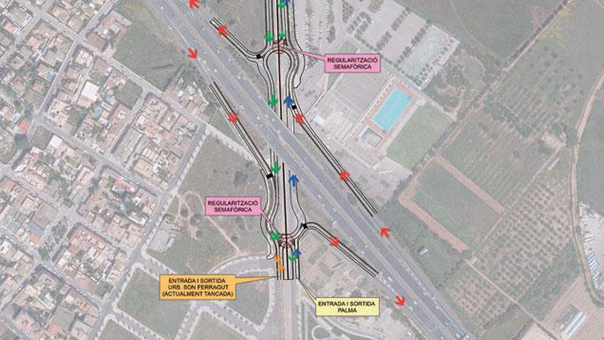 El proyecto consiste en una rotonda alargada que permitirá todas las direcciones.