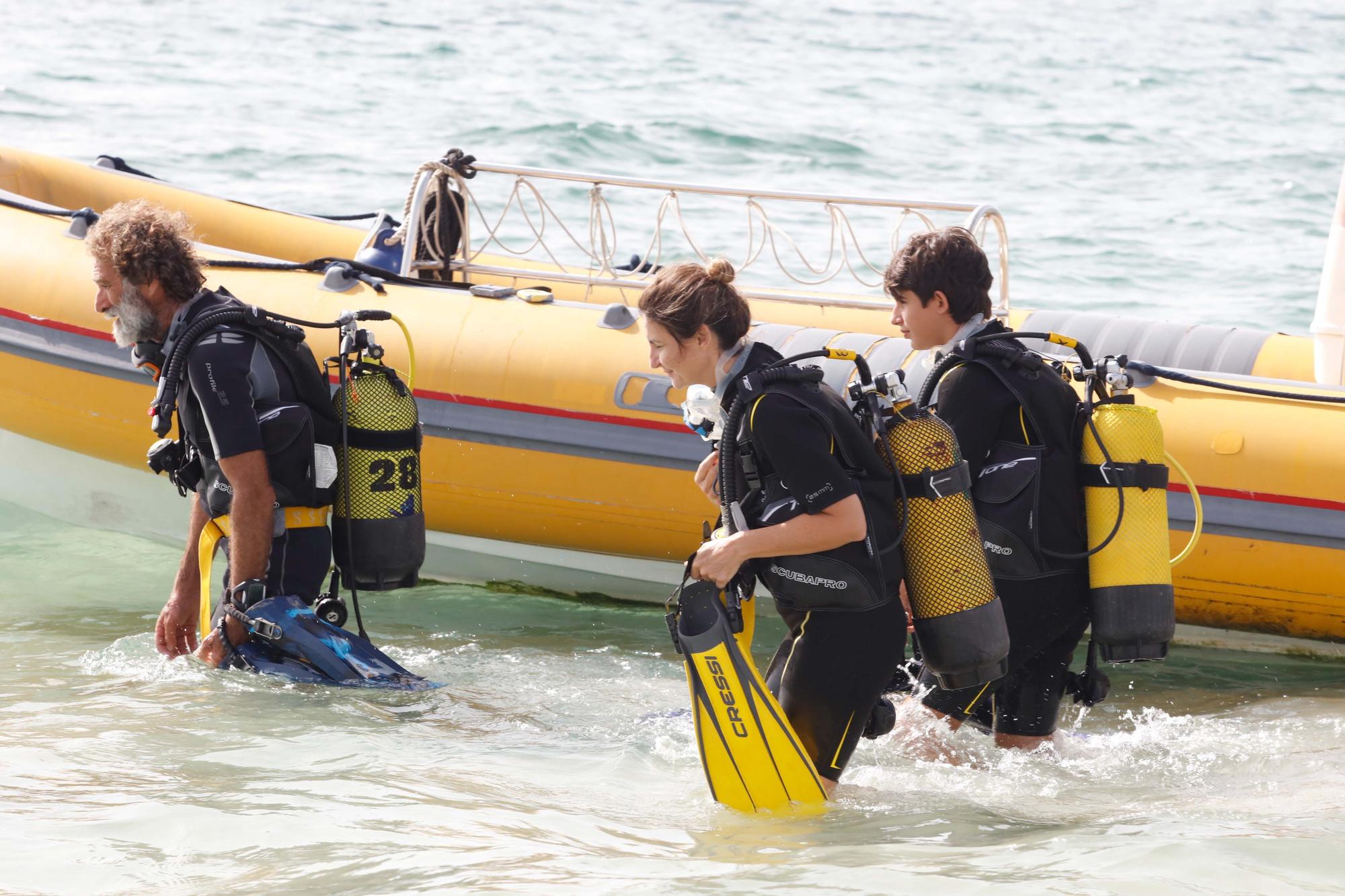 Bautizo de buceo en familia