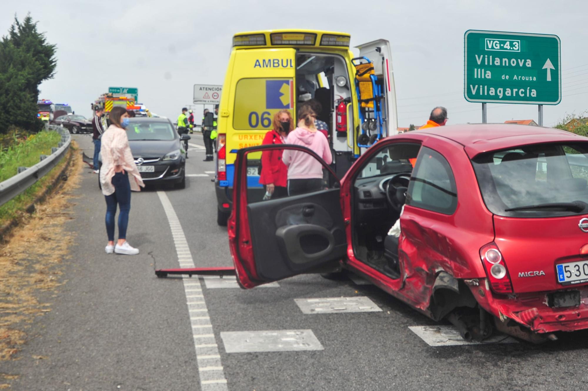 Grave accidente de tráfico en Cambados