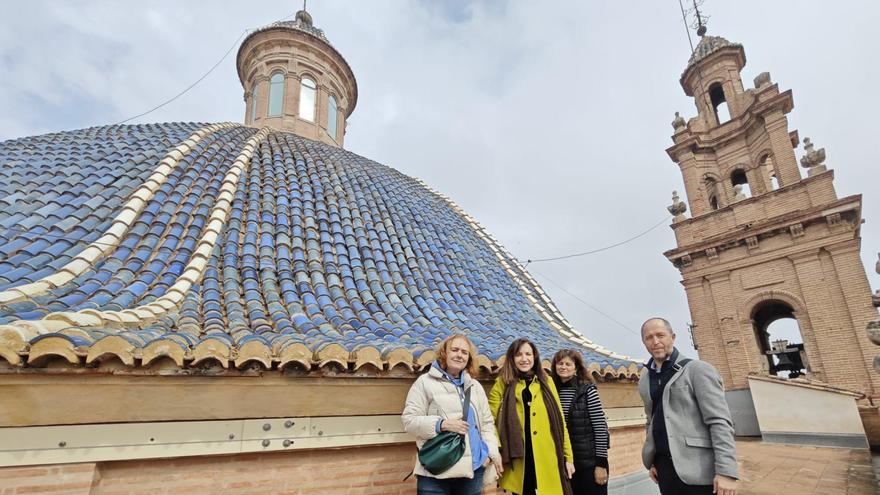 Parte superior e interior de la cúpula, ya restaurada. Ahora se actuará en el tercer anillo.