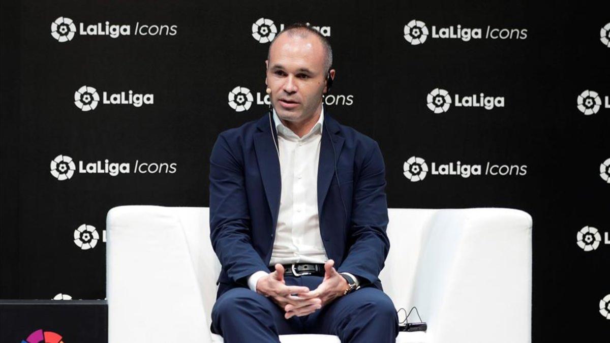 Iniesta en el acto de LaLiga icons