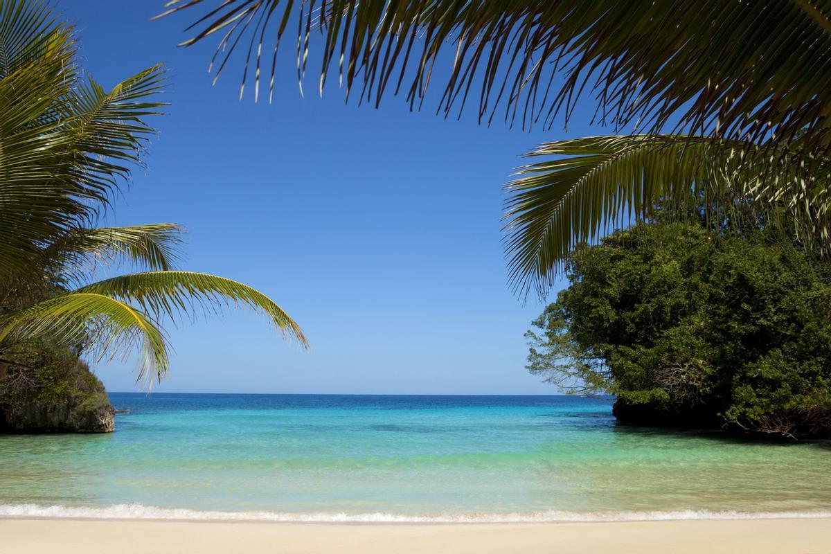 Así se ve la playa de Frenchman's Cove en Jamaica.