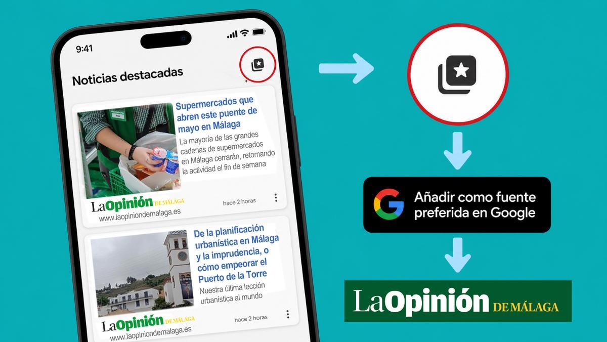 Ejempleo de cómo poder acceder al servicio de La Opinión de Málaga.