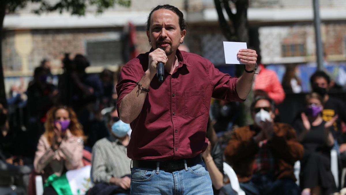 Pablo Iglesias, durante el acto de apertura.