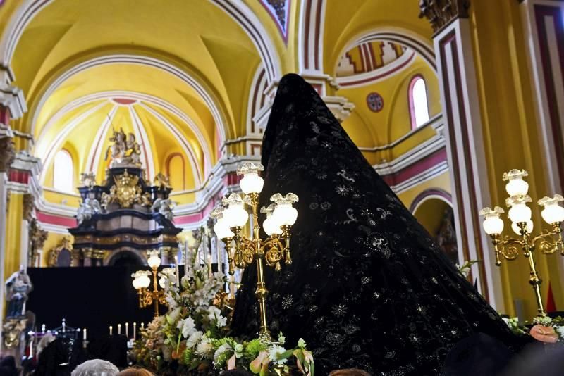 Acto de la Virgen de la Soledad ante el Cristo de la Cama