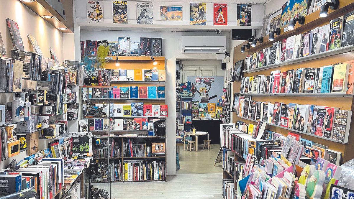 Interior de la Llibreria de la Imatge, en Barcelona.