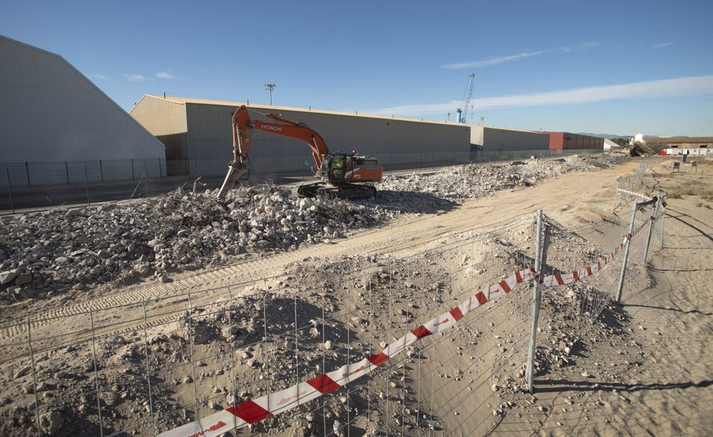 Estado de las obras en el Pantalán del Port de Sagunt