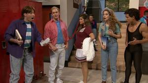 Jimmy Fallon ha tornat a reunir per al seu programa tot l’elenc de la sèrie dels 90 ’Salvados por la campana’.