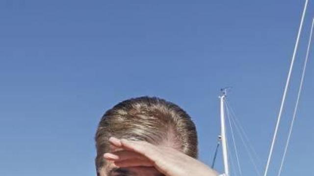 Pedro Ruiz en el Paseo Marítimo de Palma.