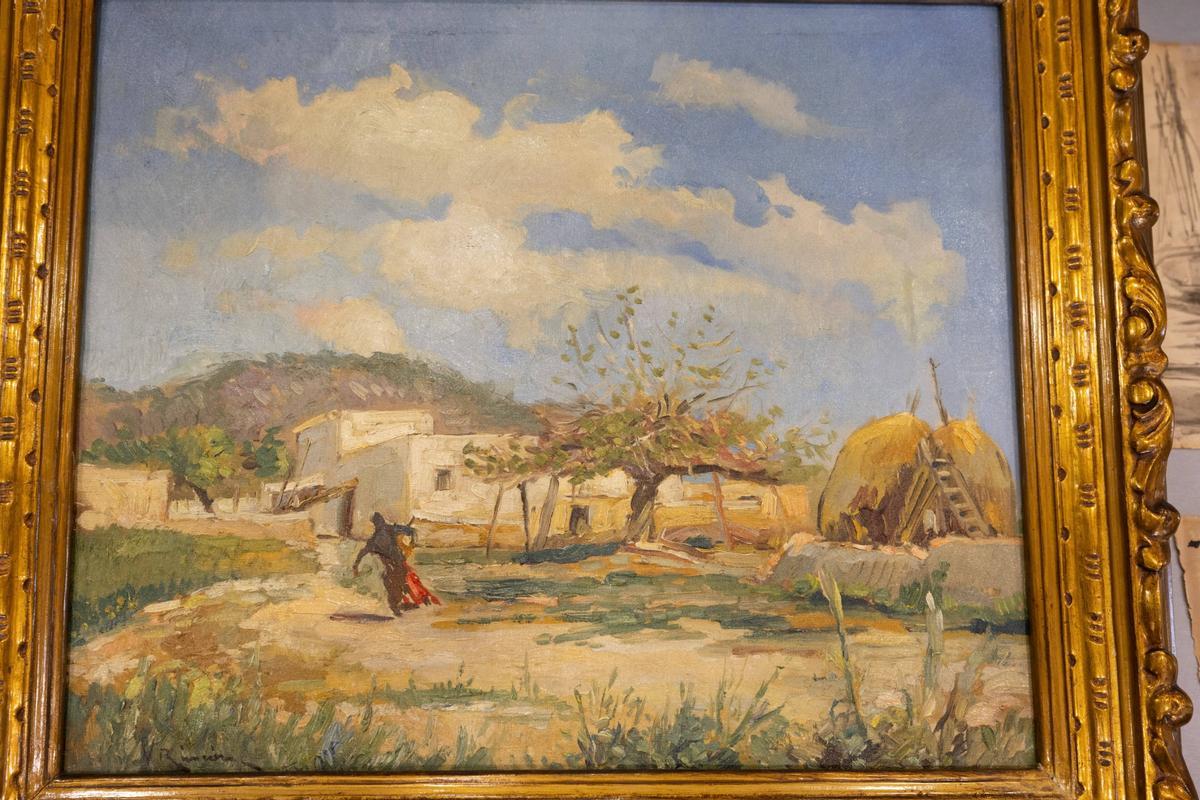 La presentación de las obras pictóricas donadas por particulares de este martes en el Arxiu Històric d'Eivissa i Formentera