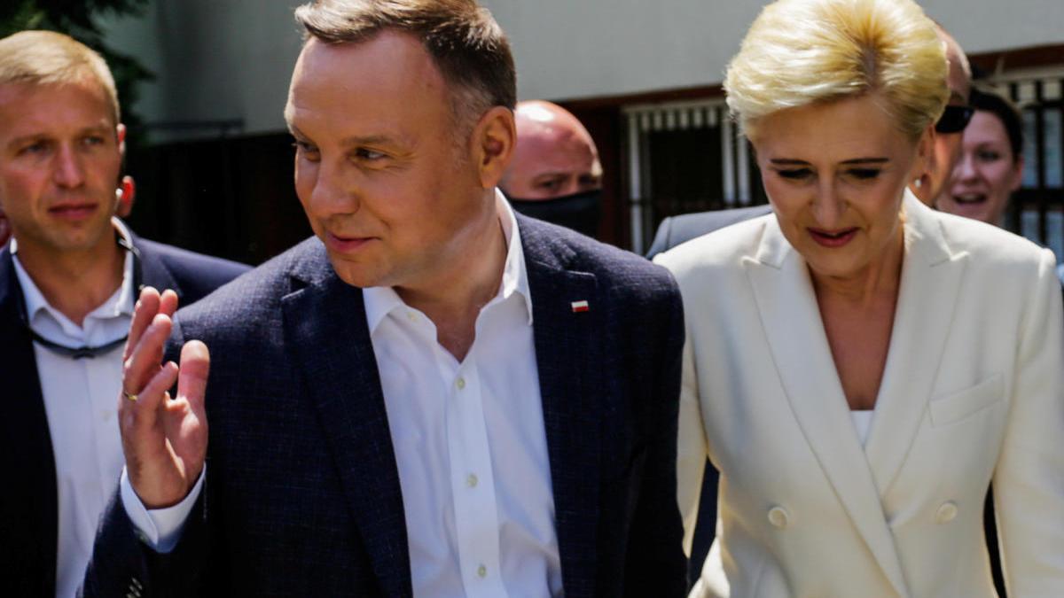 El presidente polaco Andrzej Duda y su esposa Agata Kornhauser-Duda.