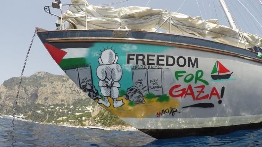 Imagen del barco &#039;Freedom&#039;, de la &#039;Flotilla de la Libertad&#039;.