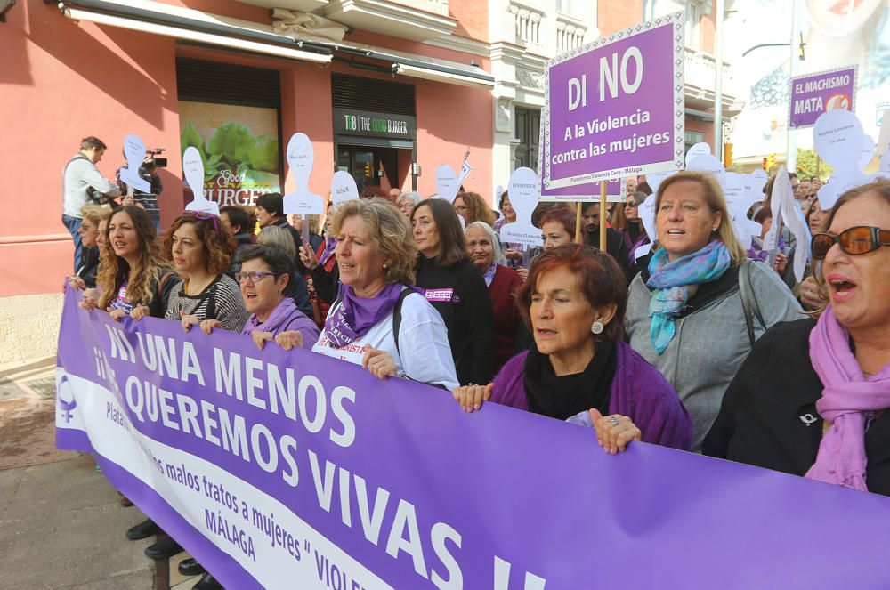 Manifestación contra la violencia de género en Málaga