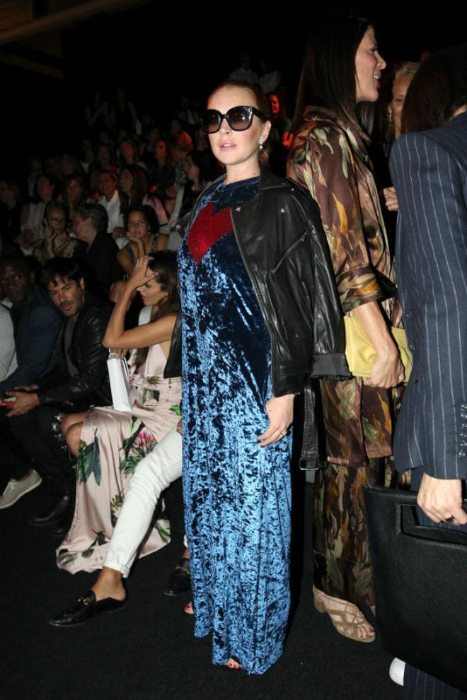 Lindsay Lohan en el 'front row' de Angel Schlesser