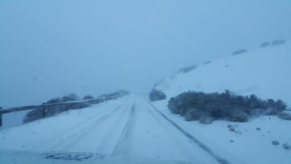 Nieve en el Teide, noviembre de 2018