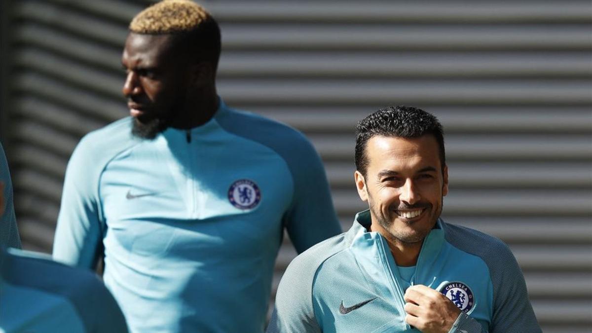 Bakayoko y Pedro, optimistas en el entrenamiento del Chelsea