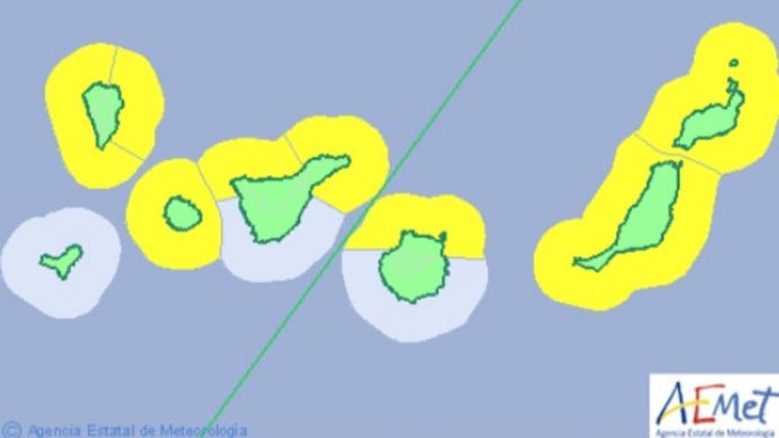 Olas de hasta cinco metros para el sábado en Canarias