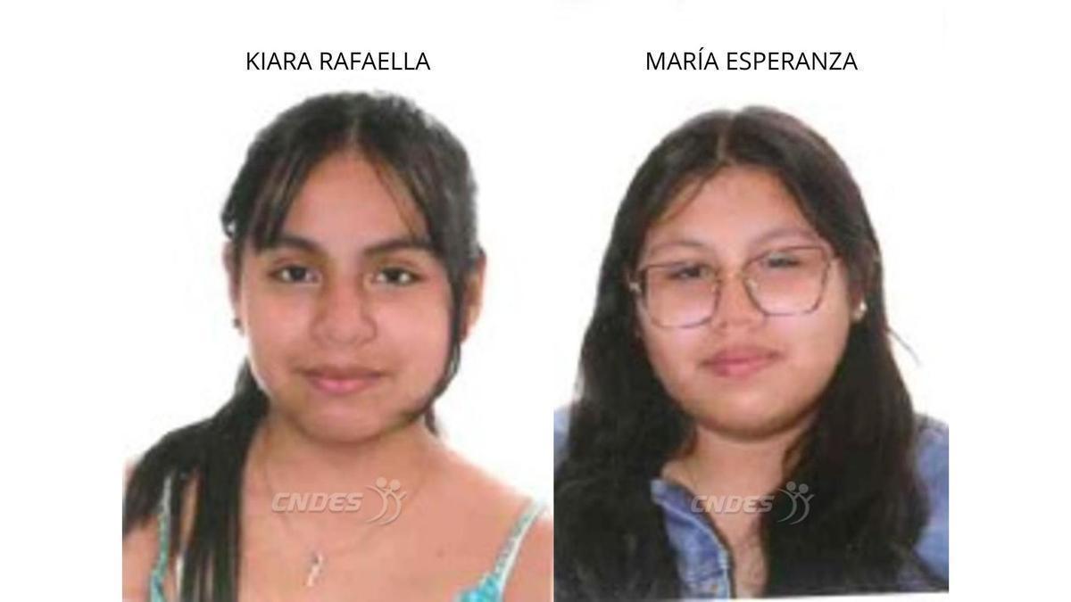 Kiara Rafaella y María Esperanza, desaparecidas en Salamanca